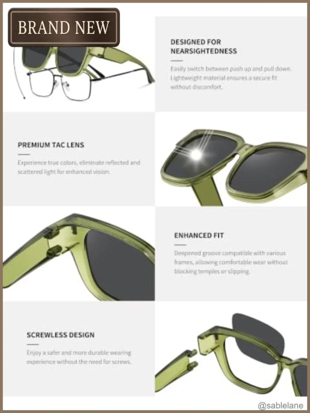 Polarized Fit Over Glasses Sunglasses Square Frame UV400 Unisex